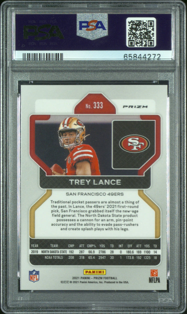 Trey Lance 2021 Panini Prizm #333 RC (CSG 9)